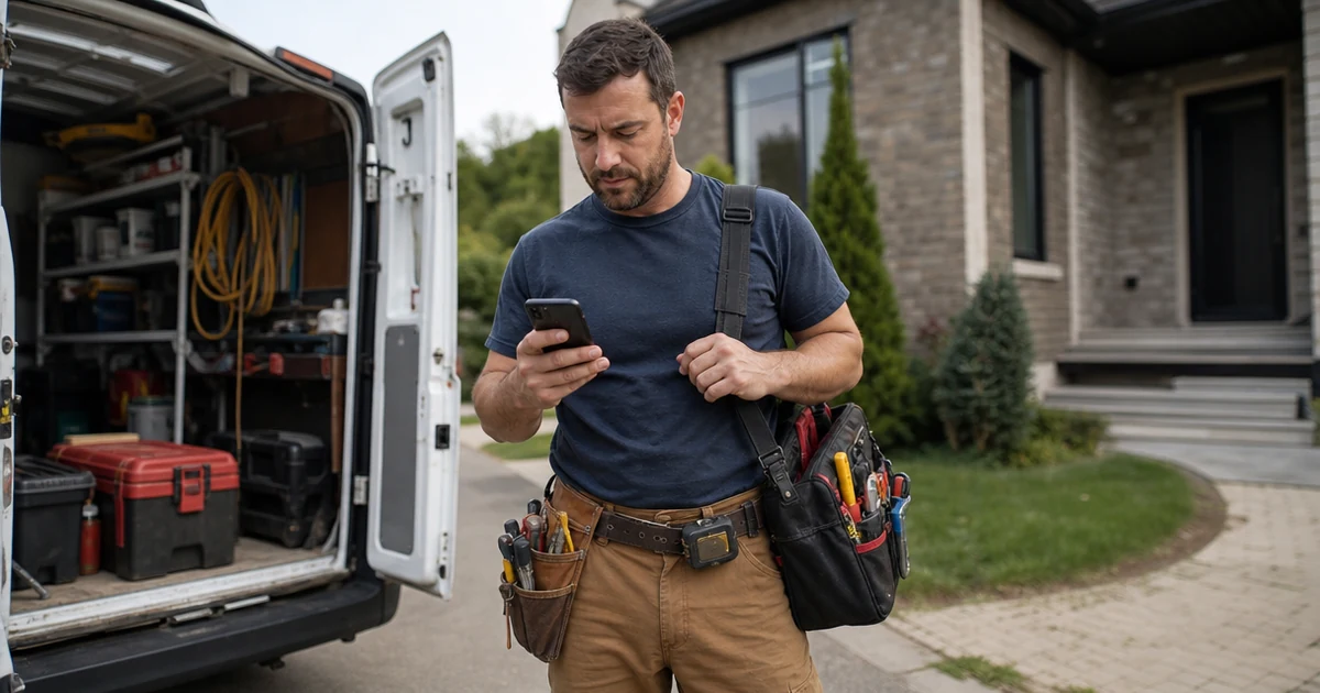 Comparison view for missed-call text back versus answering service for contractors.